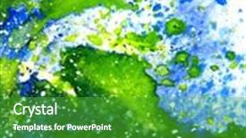  Presentation with watercolor - Slides having green blue and white watercolor background and a shamrock green colored foreground
