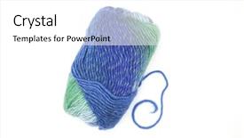  Presentation with yarn - Amazing presentation theme having blue ball of wool yarn backdrop and a white colored foreground