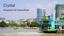  Presentation with asia - Audience pleasing presentation consisting of green blue footprint - pinang island malaysia asia backdrop and a light blue colored foreground