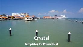  Presentation with malaysia - Cool new presentation theme with green blue footprint - pinang island malaysia asia backdrop and a gray colored foreground