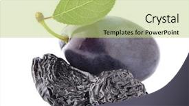  Presentation with chemistry leaves green leaf - Slide deck enhanced with green blue purple berries - plums with leaves background and a yellow colored foreground