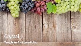  Presentation with colorful mardi gras - Cool new presentation with green blue purple berries - various colorful grapes on wooden backdrop and a coral colored foreground