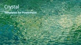 Presentation with blue water - Beautiful PPT theme featuring green blue water texture useful backdrop and a  colored foreground