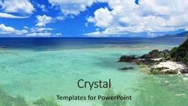  Presentation with sea - Colorful slides enhanced with green blue waves - beautiful sea backdrop and a  colored foreground