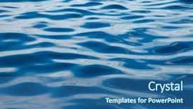  Presentation with water sustainbillity - Presentation design featuring green blue waves - open water surface background and a ocean colored foreground