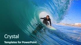  Presentation with epic - Audience pleasing slide deck consisting of green blue waves - surfer gets epic tube view backdrop and a ocean colored foreground