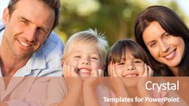  Presentation with park - Amazing slides having green blue white - family lying down backdrop and a coral colored foreground