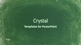  Presentation with green chalkboard - Amazing slide set having green board - old dirty chalkboard backdrop and a ocean colored foreground