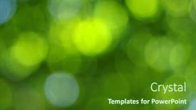  Presentation with green-abstract - Beautiful presentation design featuring green-bokeh-abstract-light-background backdrop and a forest green colored foreground