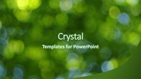  Presentation with abstract light - Presentation theme having green bokeh abstract light background background and a forest green colored foreground