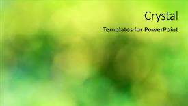  Presentation with green abstract bokeh lights - PPT theme with green bokeh abstract light background background and a  colored foreground