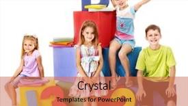  Presentation with cube - Audience pleasing slide deck consisting of proud and satisfied portrait backdrop and a  colored foreground.