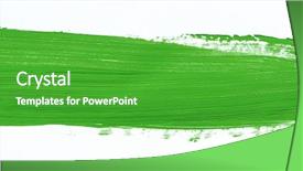 Presentation with brush stroke - Amazing theme having green brush stroke isolated backdrop and a shamrock green colored foreground