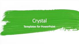  Presentation with brush stroke - Beautiful slide deck featuring green brush stroke isolated backdrop and a shamrock green colored foreground