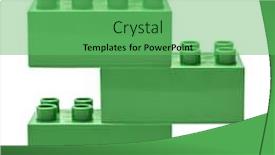  Presentation with green building - Beautiful PPT layouts featuring green building block isolated on white backdrop and a seafoam green colored foreground