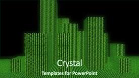  Presentation with green building - Beautiful presentation theme featuring green building technology - digital world backdrop and a forest green colored foreground