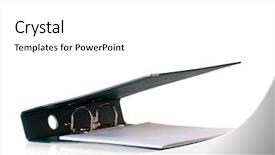  Presentation with file folder - Theme featuring green business file folder isolated background and a white colored foreground