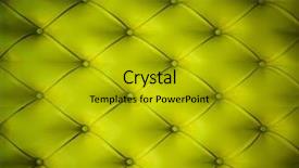  Presentation with leather - Presentation theme enhanced with green button-tufted leather background background and a gold colored foreground