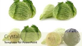  Presentation with white green - Cool new PPT theme with green-cabbage-a-pointed-cabbage backdrop and a blonde colored foreground