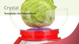  Presentation with white green - Presentation having green-cabbage-in-a-kitchen background and a yellow colored foreground