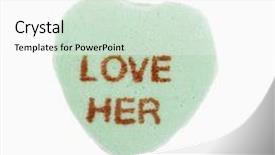  Presentation with candy heart - Beautiful presentation theme featuring  backdrop and a  colored foreground