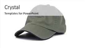  Presentation with white and green generic - Slides with green cap isolated on white background and a white colored foreground