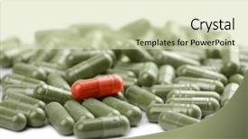  Presentation with red yellow green blue jigsaw - PPT theme consisting of green capsule pills with red background and a  colored foreground
