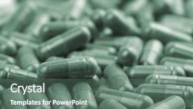  Presentation with pills - Cool new presentation design with green capsule pills backdrop and a  colored foreground