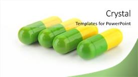  Presentation with green chemistry - Colorful theme enhanced with green capsule backdrop and a  colored foreground