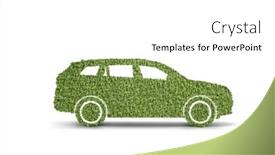  Presentation with white green - Presentation consisting of green-car-made-of-grass background and a white colored foreground