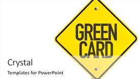  Presentation with white green - Amazing slides having green card sign isolated backdrop and a white colored foreground