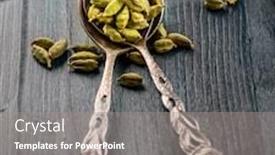  Presentation with cardamom - PPT layouts with green-cardamom-whole-seeds background and a gray colored foreground