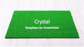  Presentation with carpet - PPT layouts featuring green carpet on floor close background and a shamrock green colored foreground