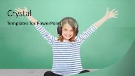  Presentation with green technology - Slides with green chalk board background background and a  colored foreground