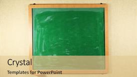  Presentation with green chalkboard - Amazing presentation design having green chalkboard - blackboard on wall close up backdrop and a lemonade colored foreground