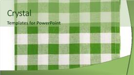 Presentation with dirty cloth - PPT theme with green check - cloth napkin isolated on white background and a mint green colored foreground