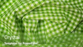  Presentation with green - PPT layouts consisting of green checkered cloth as background background and a tawny brown colored foreground