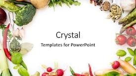  Presentation with vegetables - Presentation theme enhanced with green chili paper - frame of vegetables background and a white colored foreground