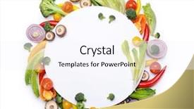  Presentation with fresh fruits vegetables dairy meat - Slides having green chili paper - group of fresh vegetables background and a pink colored foreground