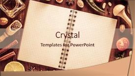  Presentation with spices - Presentation with green chili paper - herbs and spices on wooden background and a lemonade colored foreground