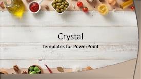  Presentation with herbs - Theme having green chili paper - spice and herbs ingredients background and a light gray colored foreground