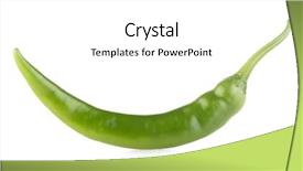  Presentation with chili - PPT theme with green chili pepper isolated background and a  colored foreground