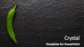  Presentation with chili - Slide set featuring green chili pepper on black background and a black colored foreground