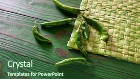 Presentation with rustic wedding green gold - PPT theme enhanced with green chili peppers in monochrome background and a  colored foreground