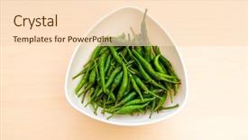  Presentation with chilli - Amazing PPT layouts having green chilli - hot peppers in the plate backdrop and a  colored foreground