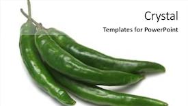  Presentation with earth science green and white - PPT layouts with green chillies isolated on white background and a white colored foreground