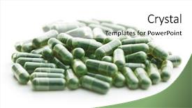  Presentation with chlorophyll - Slides featuring chlorophyll - green chlorella pills or green background and a white colored foreground