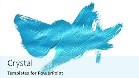  Presentation with brush stroke - Presentation design with green-chroma-brush-stroke-paiting background and a arctic colored foreground