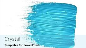  Presentation with brush stroke - Audience pleasing PPT theme consisting of green-chroma-brush-stroke-paiting backdrop and a arctic colored foreground