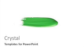  Presentation with brush stroke - Amazing slide deck having green-chroma-brush-stroke-paiting backdrop and a white colored foreground